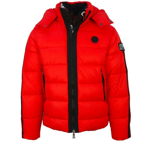 Plein Sport Padded Small Circular Logo Jacket - Red