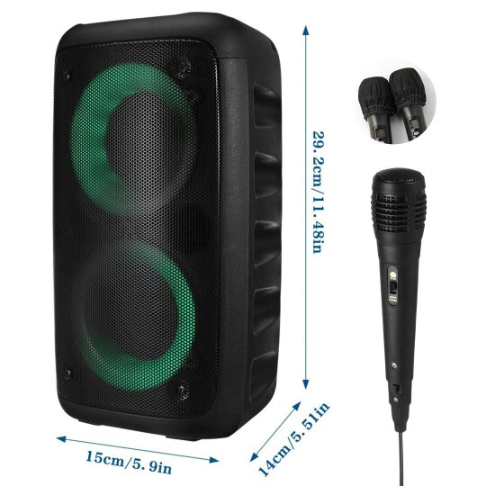 Havendro Portable Bluetooth Speaker Sub woofer Heavy Bass Sound System Party & Mic