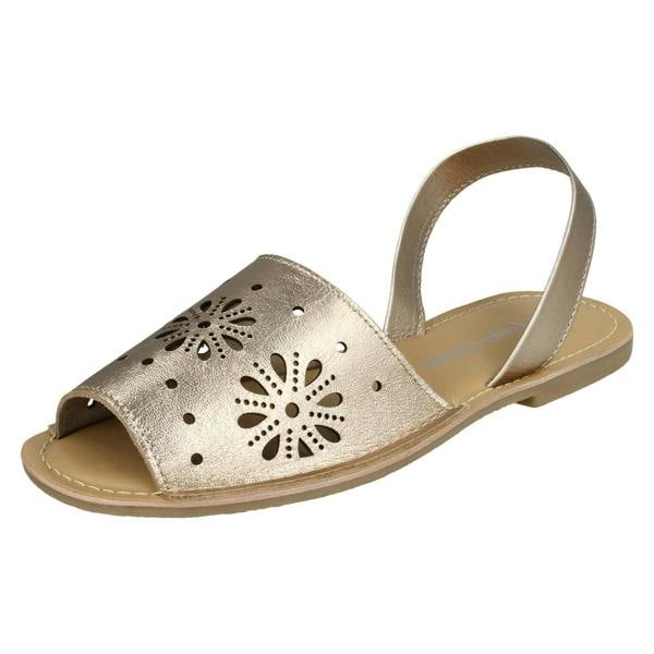 Leather Collection Ladies Leather Collection Flower Design Mules