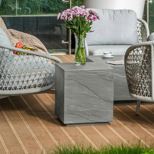 Elementi Colorado GRC Side Table in Space Gray