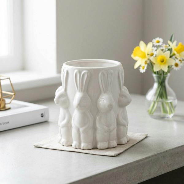 Garden Greatness Decorative Easter Bunny Shaped Vase