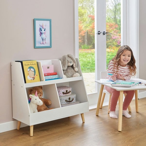 Liberty House Toys Kids White Sloping Bookcase