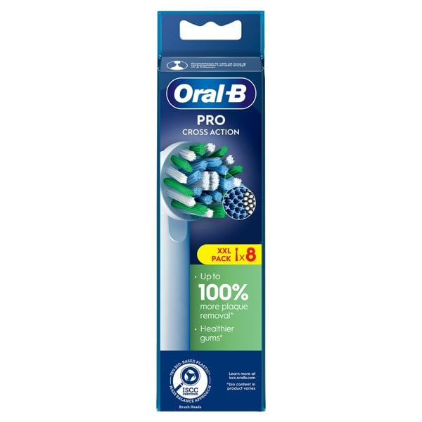 Oral-B Pro Cross Action Toothbrush Heads, 8 Counts