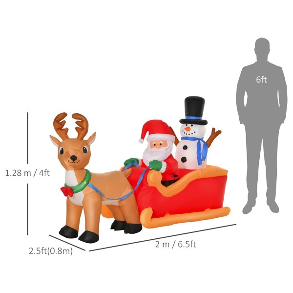 Inflatable Santa Claus on Sleigh