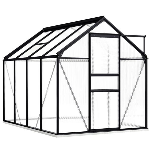 Berkfield Greenhouse with Base Frame Anthracite Aluminium 4.75 m�__