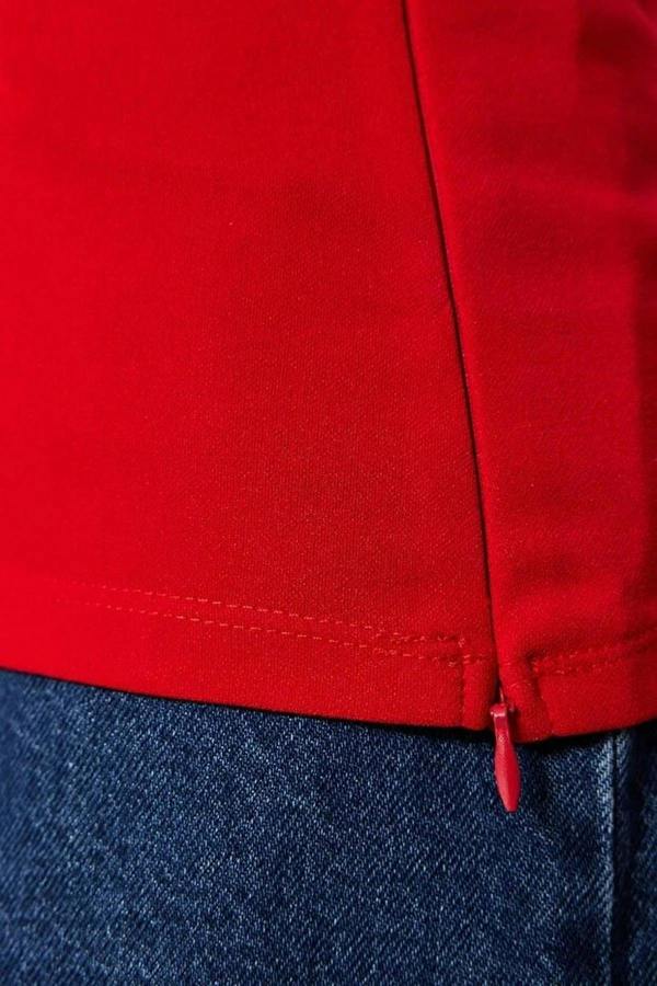 WOVCOR Strapless Neckline Side Zipper Crepe Knit Blouse