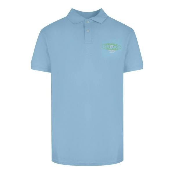 Plein Sport Spiral Logo Stretch Blue Polo Shirt