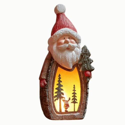 Samuel Alexander 45cm Light up Christmas Woodsman Glow Santa with LEDs