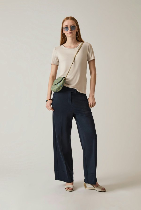 James Lakeland Tailored Navy Trousers