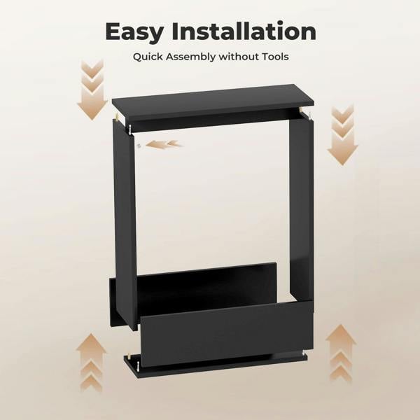 Levede Narrow Side Table Slim End Table Sofa Accent Table Magazine Storage Shelf