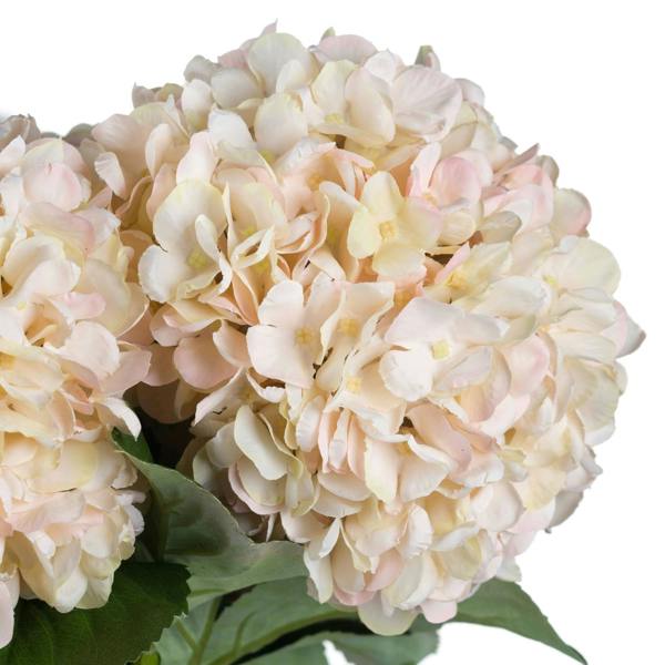Wyld Haus Set of 3 Artificial Flowers Autumn White Hydrangea Stems