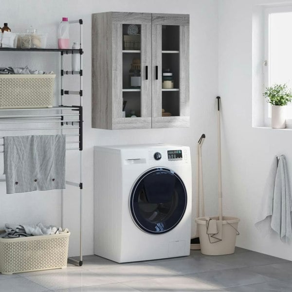 Berkfield Wall Mounted Cabinet Grey Sonoma 69.5x34x90 cm