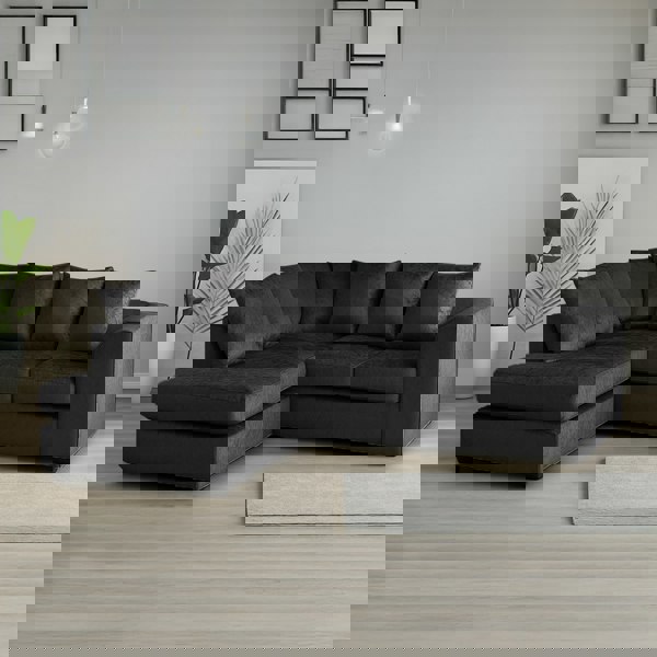 Furnishings For Less Crystal Crushed Velvet Scatter Corner Sofa