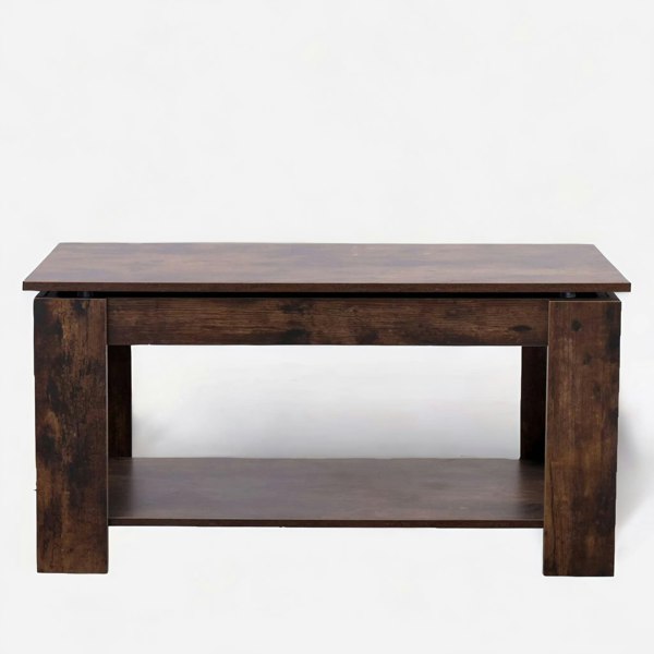 Rafaelo Mobilia Industrial Brown Lift Top Coffee Table With Hidden Storage