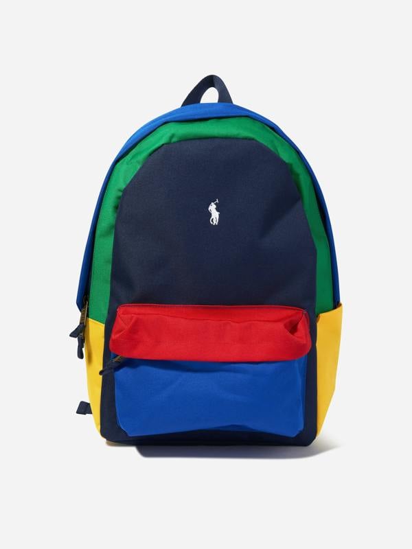 Ralph Lauren Kids Ralph Lauren Boys Coloublock Backpack in Multicolour (45cm)
