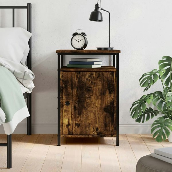 Berkfield Bedside Cabinet Smoked Oak 40x42x60 cm Engineered Wood
