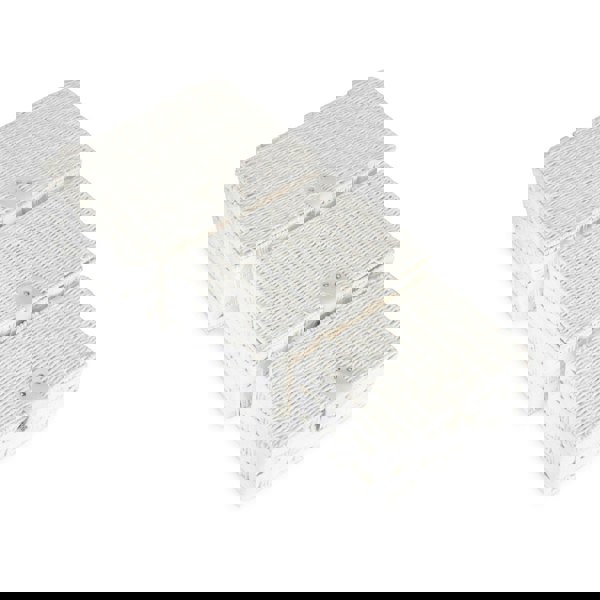 Twisted White Paper Rope Storage Basket