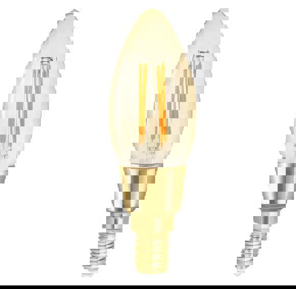 WiZ E14 Screw Amber Filament Dimmable Candle Lightbulb