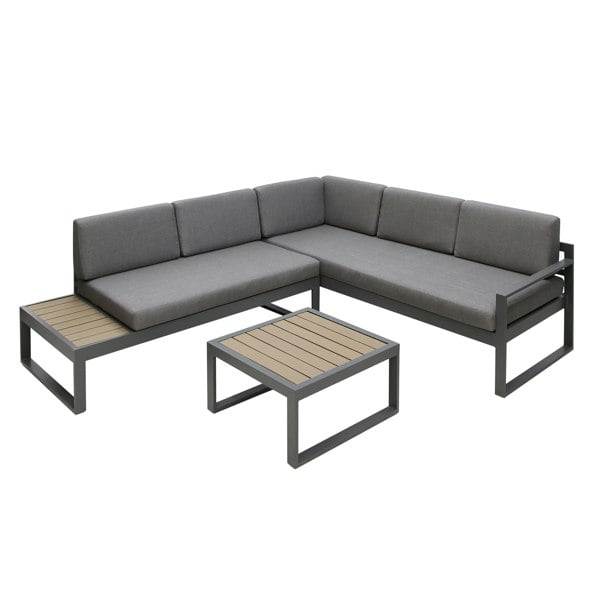 Outdoor Living Positano 5 seat outdoor aluminium sofa set with coffee table