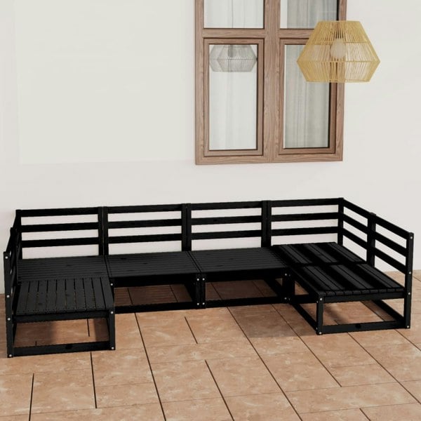 Berkfield 6 Piece Garden Lounge Set Solid Pinewood