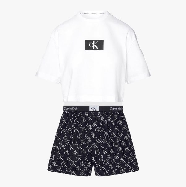 Calvin Klein CK96 Womens Shorts Pyjama Set Litho