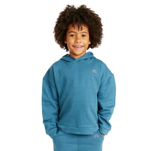 Childrens Hoodie - Blue Pull On Organic Cotton Hoodie