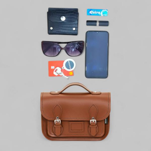 Zatchels Leather Midi Satchel - Tannery Tan
