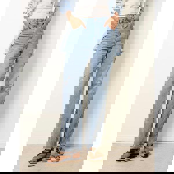 Blue Vanilla Broidery Side Detail Jeans