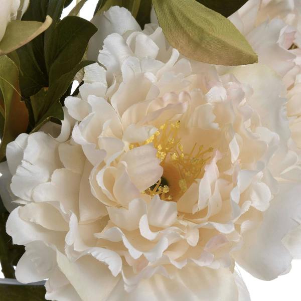 Wyld Haus Set of 3 Artificial Flowers White Peony Stem