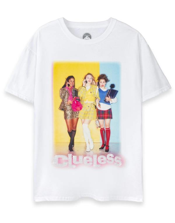Clueless Womens White Photographic Short Sleeved T-Shirt