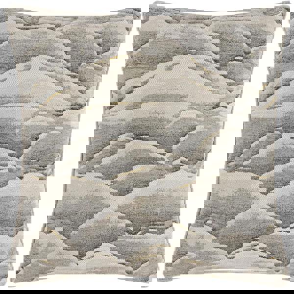 Paoletti Stratus Piping Detail Jacquard Cushion Cover - Grey