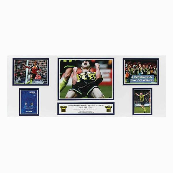 Paul Dickov signed Manchester City 1999 storyboard — Unframed