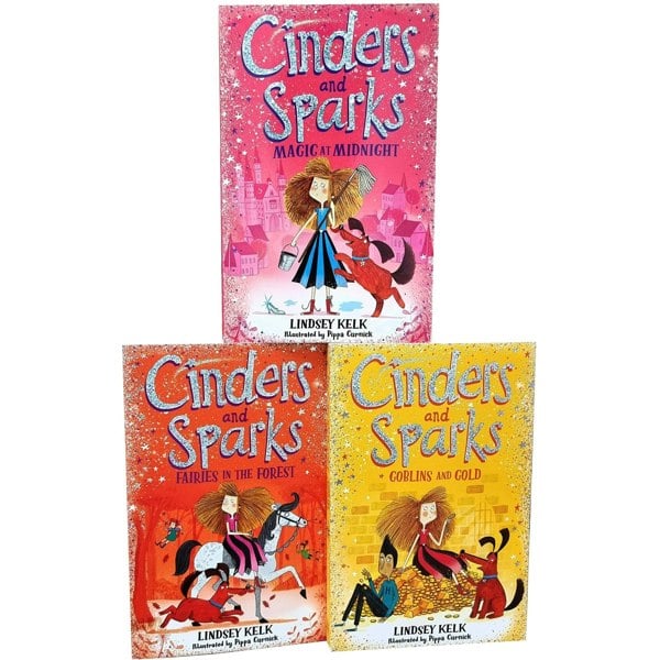 Cinders and Sparks Set by Lindsey Kelk (Magic at Midnight, Fairies in the Forest, Goblins and Gold)