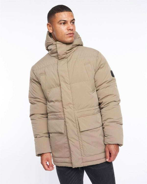 Duck and Cover Fletchley Puffer Jacket Beige