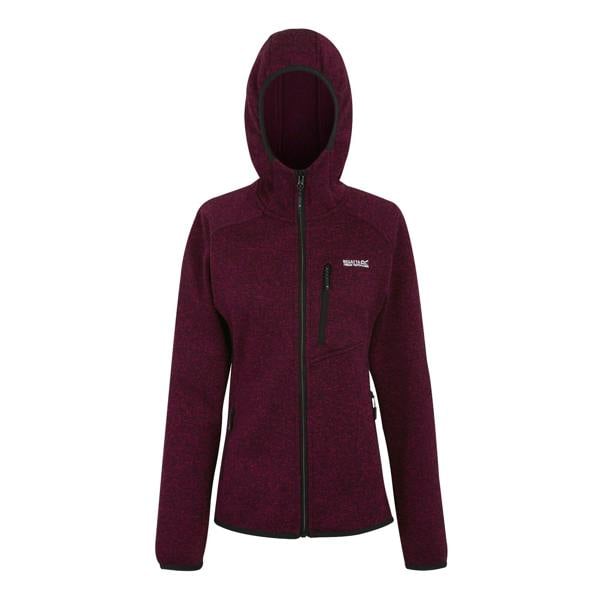Regatta Womens/Ladies Newhill Hooded Fleece Jacket - Dark Pimento