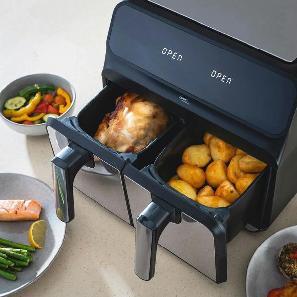 Cooks Professional 8L Digital Dual Air Fryer | Silver