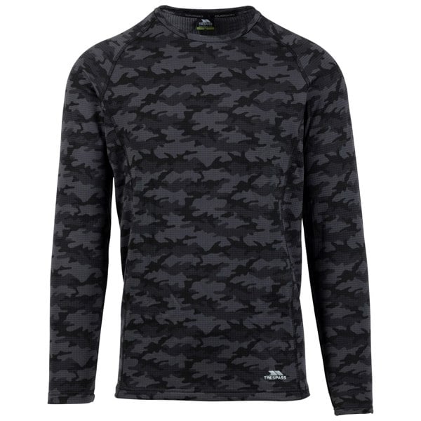 Trespass Mens Arno Base Layer Top - Dark Grey