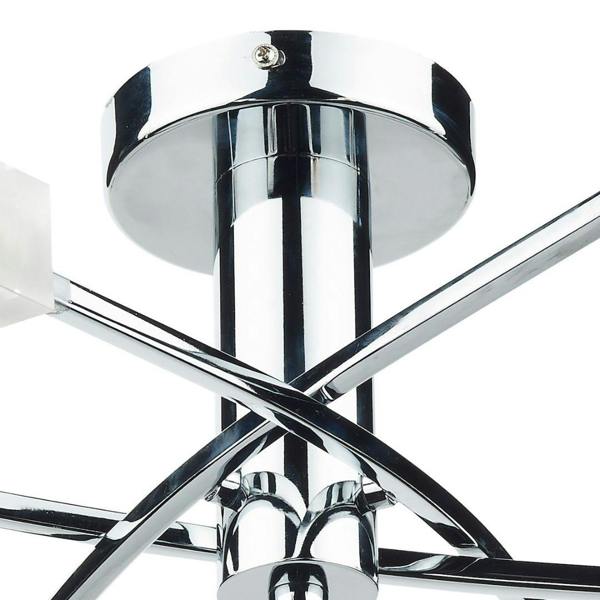 Pagazzi Lighting Icarus 6 Light Semi Flush Ceiling Light Polished Chrome