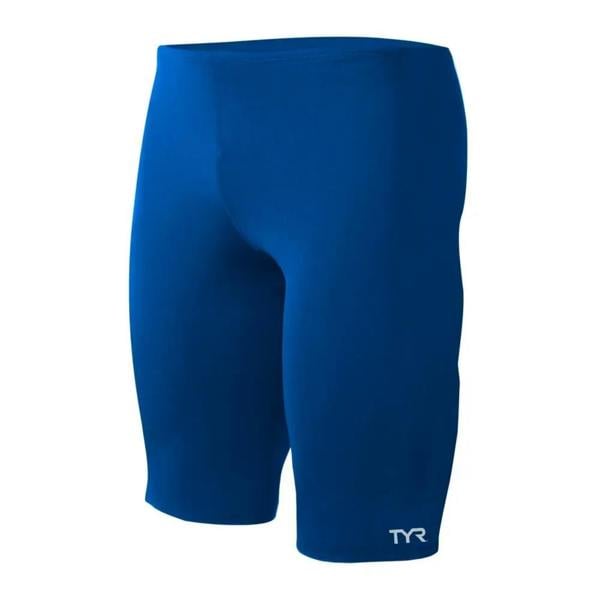 Royal blue TYR Durafast Elite solid jammer with sleek compression fit
