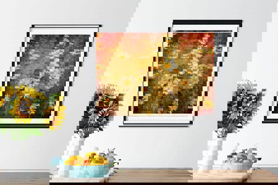 creative artwork of daisy flowers