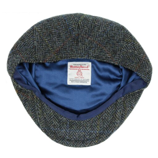 Heather Hats & Accessories Genuine Harris Tweed Wool Flat Cap, Satin Lining, Outdoor Wear, Granite