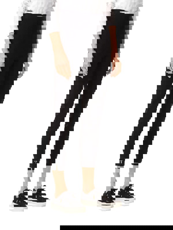 PennyPlain Cropped Bengaline Capri Trousers - Black