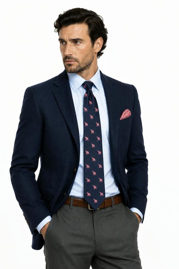 Claudio Lugli Elephant Silk Neck-Tie by Van Buck
