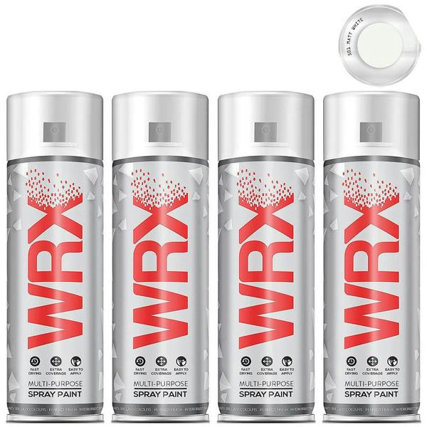 WRX 4X WRX Matt White Spray Paint 400ml