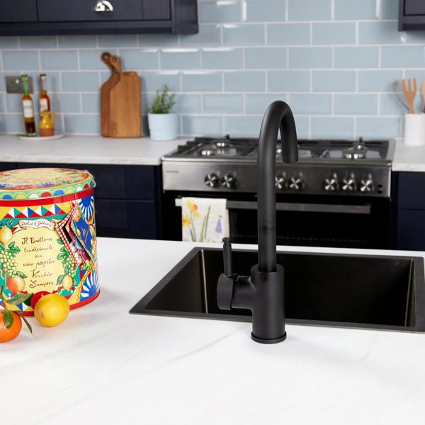 Flode Solo | Single Lever 3 in 1 Instant Boiling Tap | Matt Black Finish