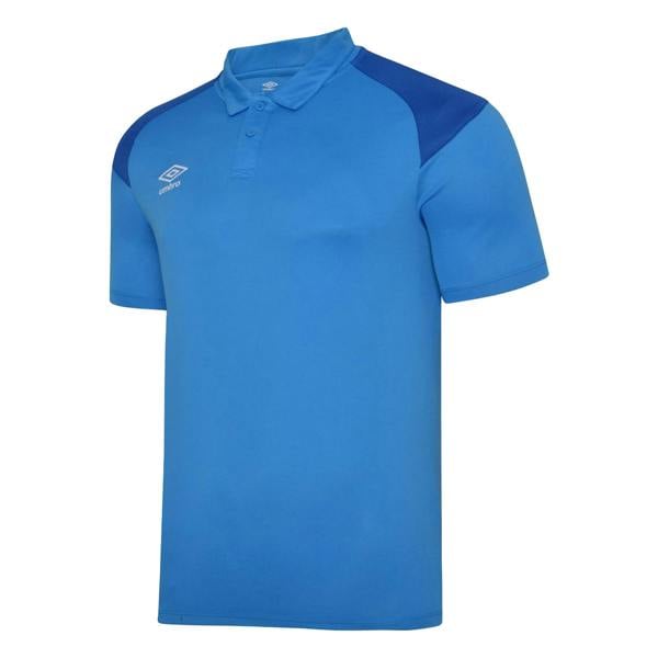 Umbro Kids Polyester Polo Shirt - Ibiza Blue/Royal Blue