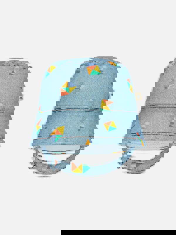 The Bonnie Mob Girls Miso Beach Denim Sun Hat in Blue