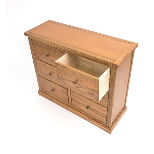 Cabinet Bits Salerno 6 Drawer Chest of Drawers Brass Knob