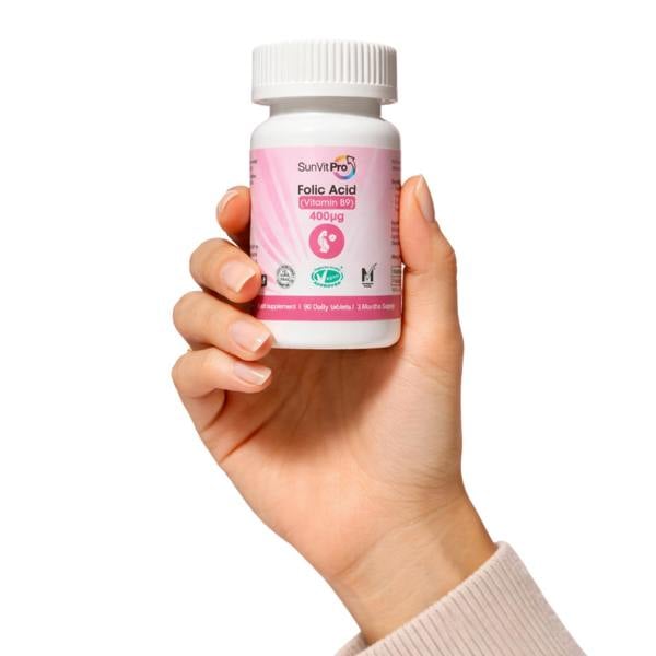 Folic Acid 400µg  Vitamin B9 Daily Tablets 90s