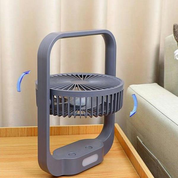Leaper 2-in-1 Hanging and Standing Fan with Light